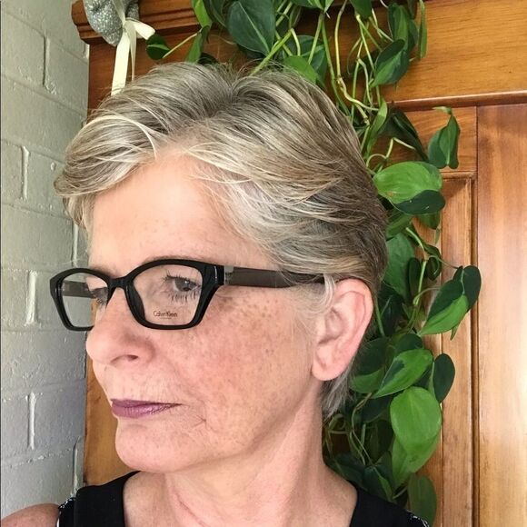 CALVIN Klein eyeglass frame black with wood look temples gorpcore - Picture 5 of 7